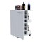 Tuhome Bar Cart, Two External Shelves, Four Casters, Six Built-in Wine Rack, Single Door Cabinet, White BLB6540 - alternate 5